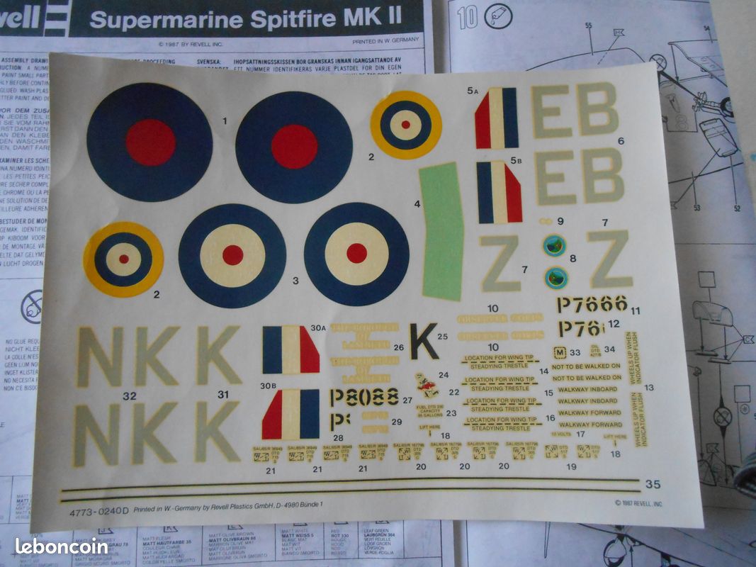 Revell 1/32 spitfire MKII de 1987 (image 5)