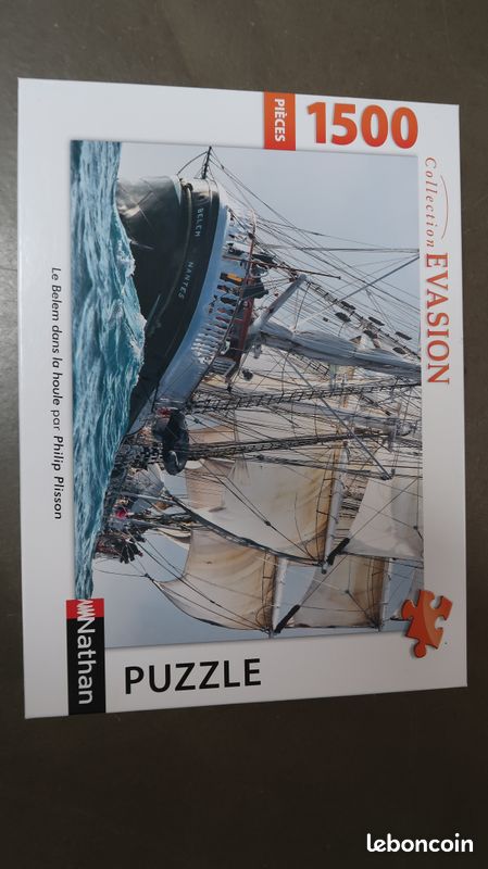 Puzzle 1500 pieces du Belem dans la houle (image 1)