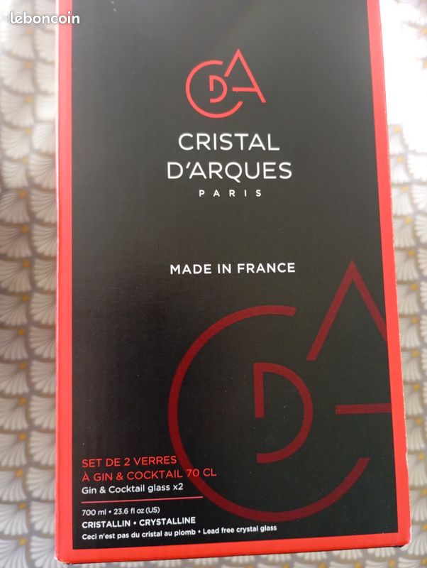 Cristal d'Arques coffret set de verres Gin & Cocktail 70 cl lot neuf à prix réduit (image 6)