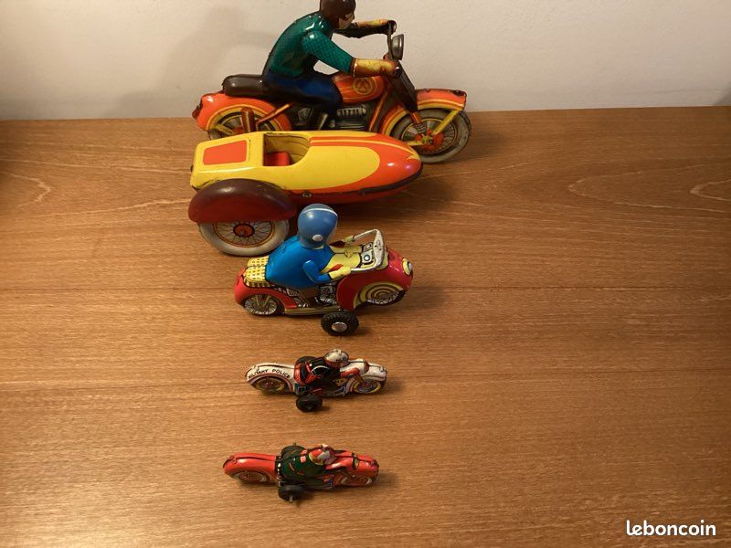 Jouet Ancien Penny Toy - Moto Militaire étain - Allemagne Début 1900