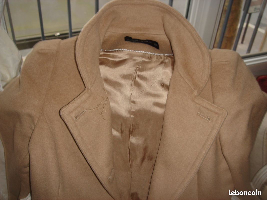 Manteau en laine beige zara (image 7)