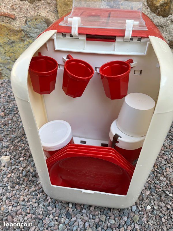 Glacières de pique-nique rétro vintage en métal - Durables et portables