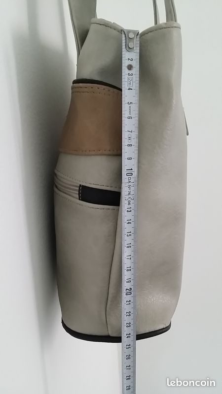 Sac avec anses/bandoulières simili-cuir poches marque Charp&Shape (image 4)