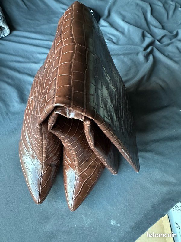 Bottes hautes pointues croco Boohoo (image 3)