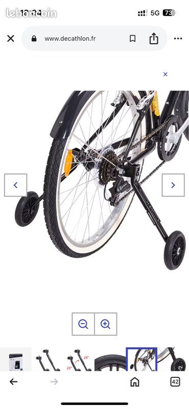 Petite Roue Decathlon Stabilisateur Pour Velo Avec Derailleur