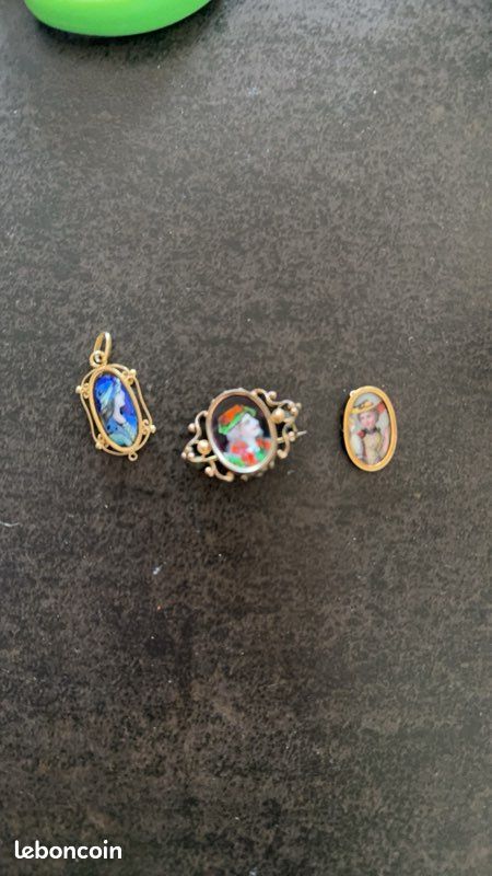 Lot De 2 Broches Anciennes / Vintage - Bijoux Fantaisie - Réf. 75948 - Occasion