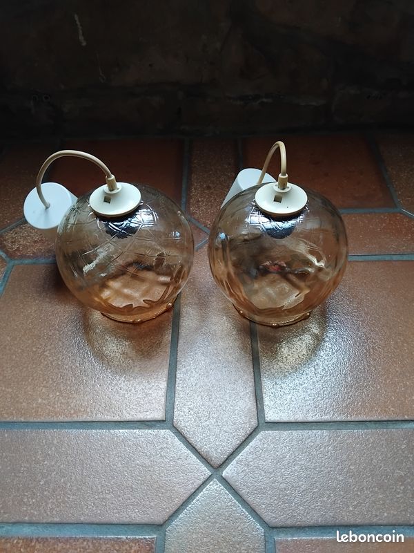 Luminaires suspensions vintage années 70 (image 1)