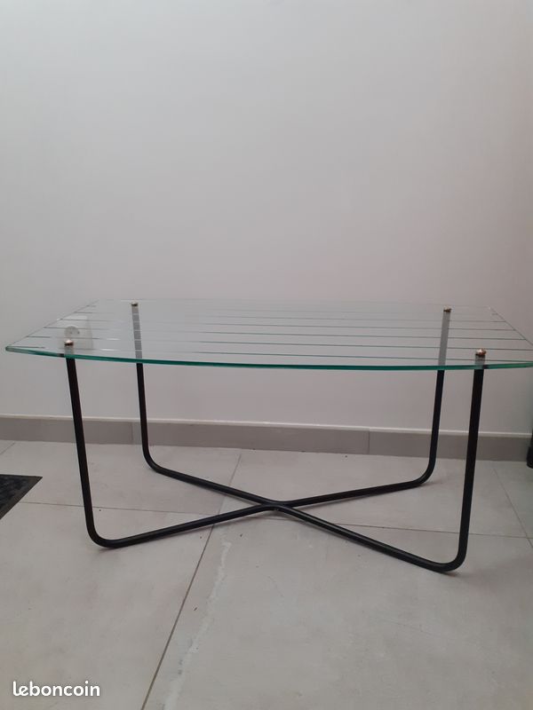 Table basse/salon vintage/authentique Jacques Hitier années 50/55 (image 1)