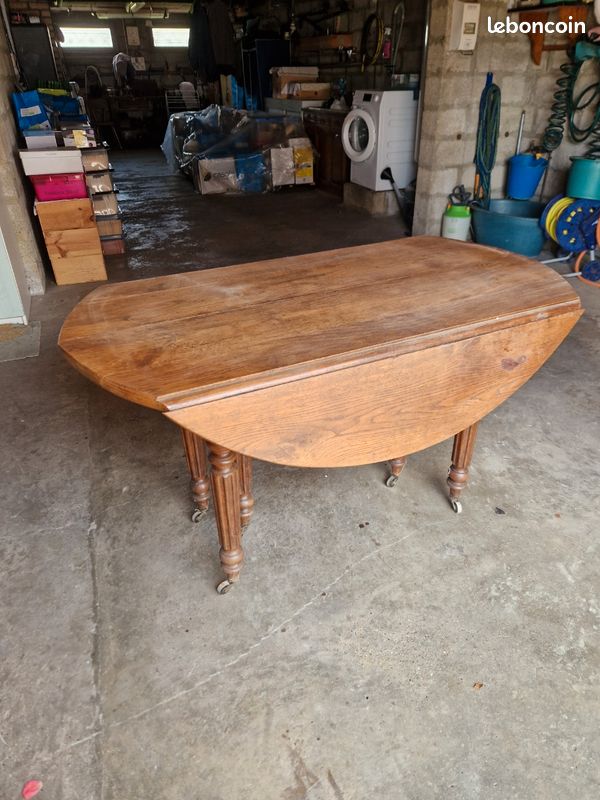 Table a abattant massif vintage (image 2)