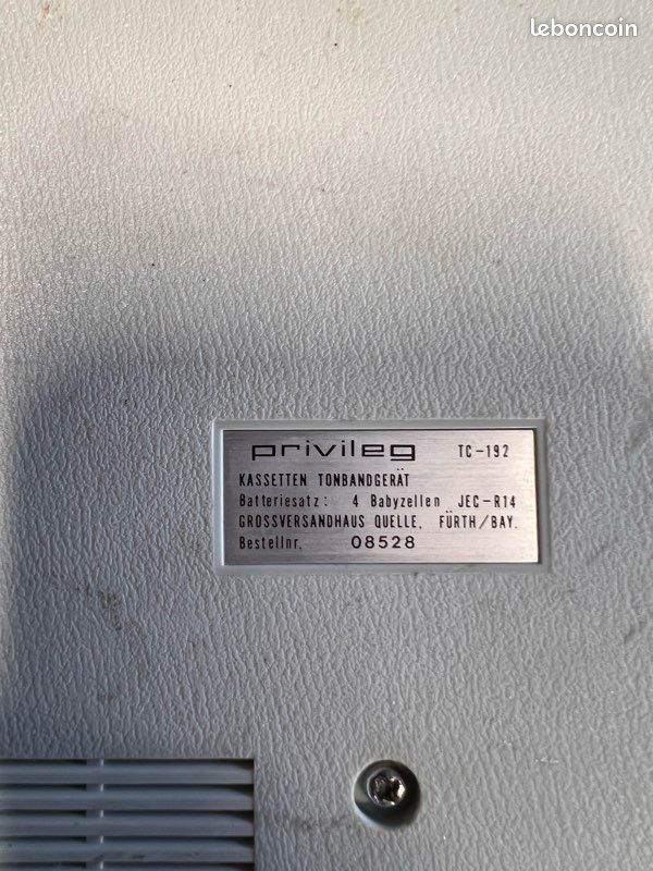Très Ancien Walkman cassette Privileg TC-192 (image 3)