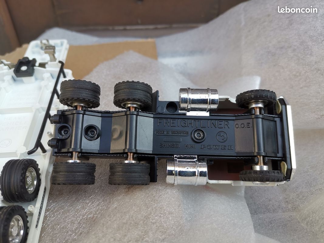 Camion MINI POWER SHINSEI Freightliner – Heavy Vehicle Carrier, 1/53, Métal, Très Bel état