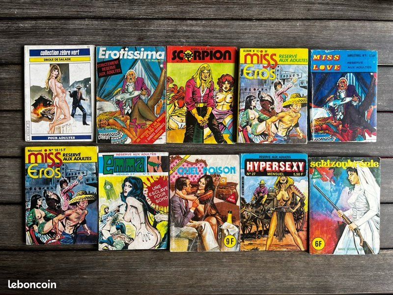 Lot BD vintage adulte EF Elvifrance & autres - Livres