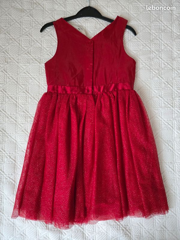 Robe rouge enfant tulle et paillette H&M ans Vêtements