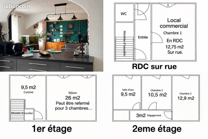 Local commercial 3 pièces 90 m² · à Lyon · 90 m² · 270 000 €