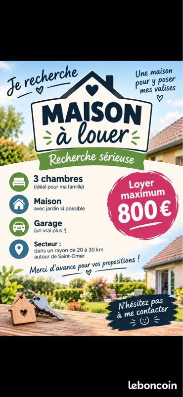 Maison 4 pièces · à Arques · 800 €/mois