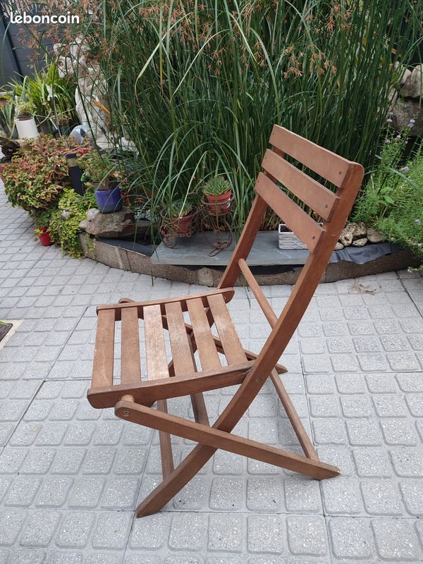 Chaise bois exotique pliante pour jardin (image 1)