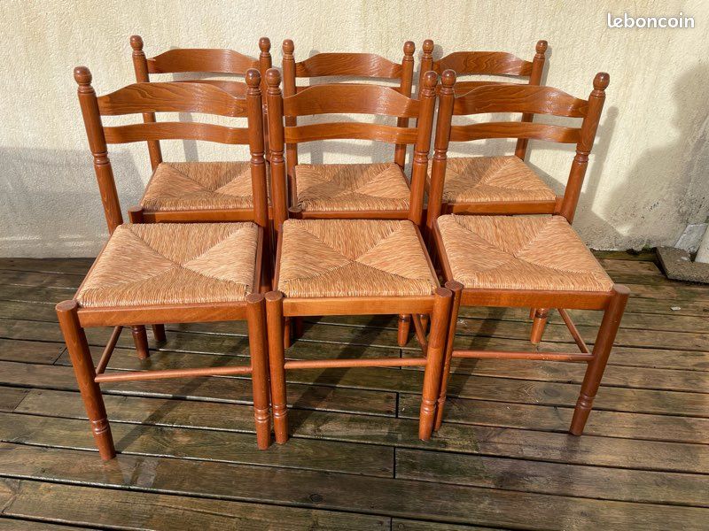 Lot de 6 chaises en bois (image 1)