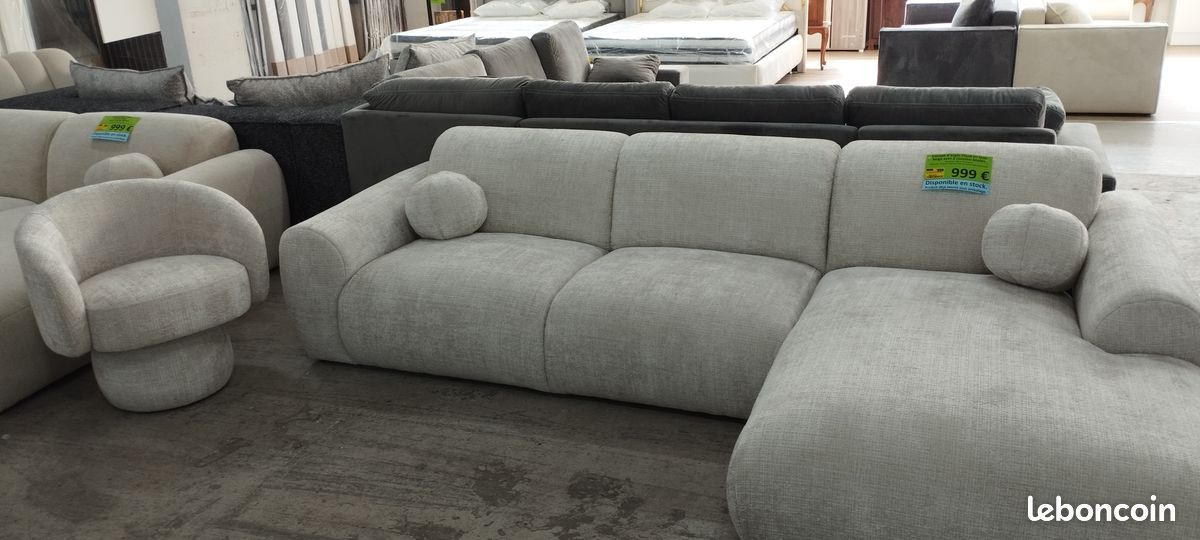 Canapé D'angle 166x118x77cm, Canapé En Forme L Avec 3pl Et Porte De Rangement Meuble Salon Confort Mousse Et Lin Gris