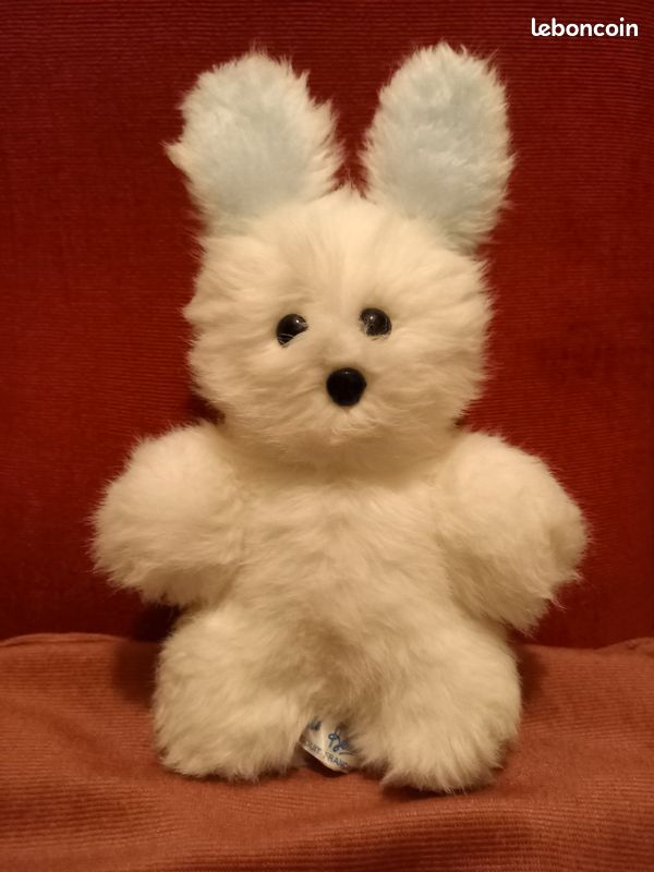 Peluche petit lapin blanc made in France Jeux Jouets