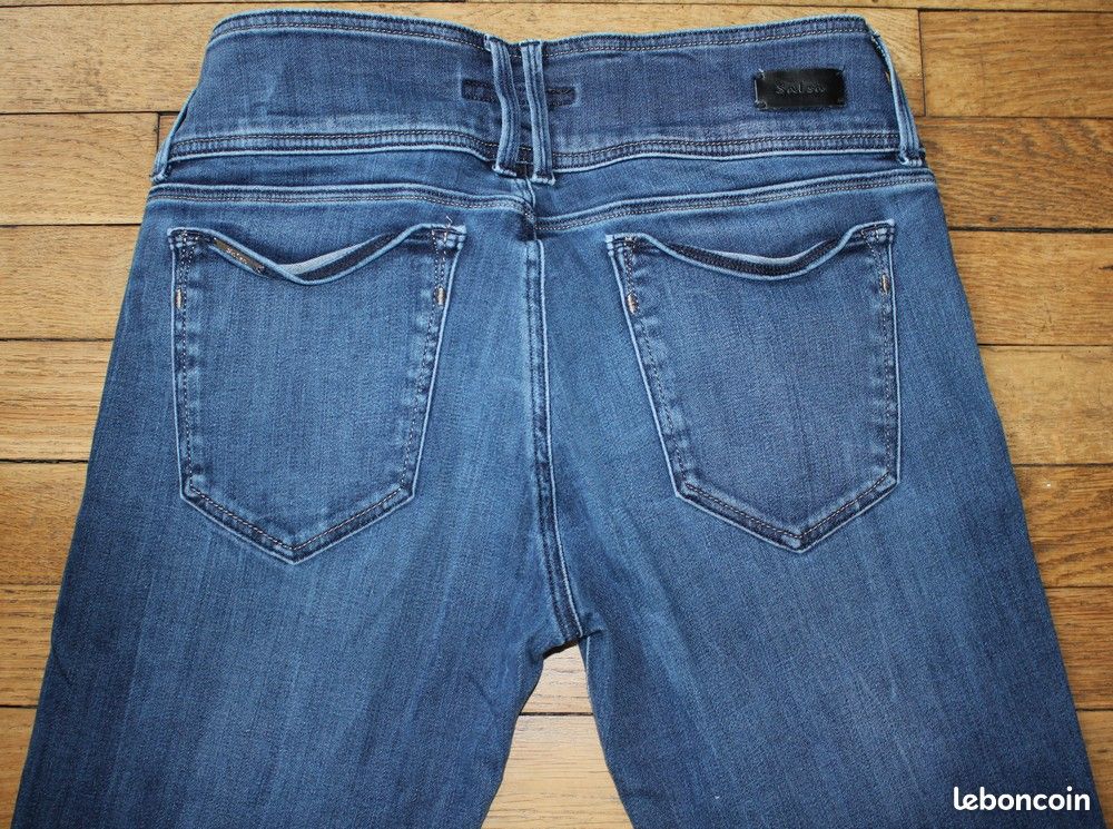 Jean Salsa Femme Taille 40 W32 L30 - Bleu Classique - Occasion Très Bon état
