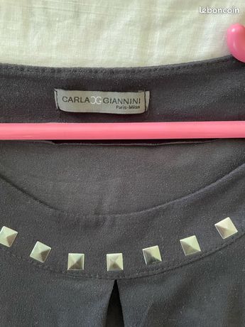 Pull Col V Carla Giannini Taille 38 - Couleur Doré, Viscose, Neuf Avec étiquette