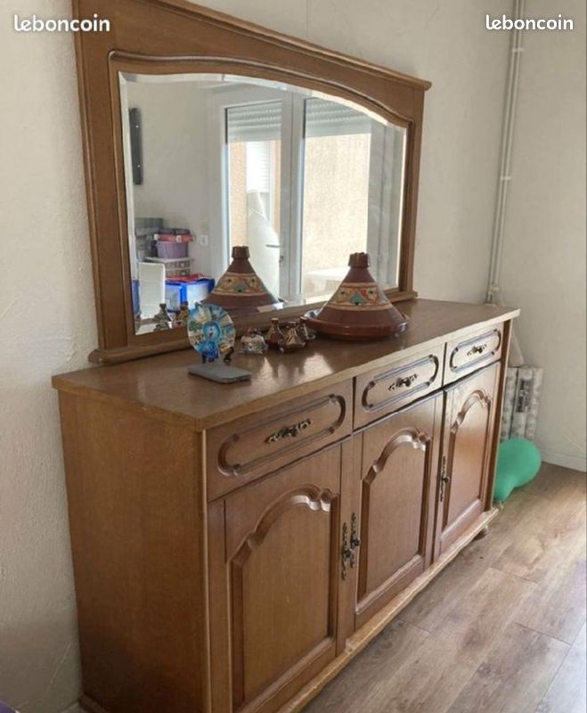 Grand Miroir vrai bois (image 1)