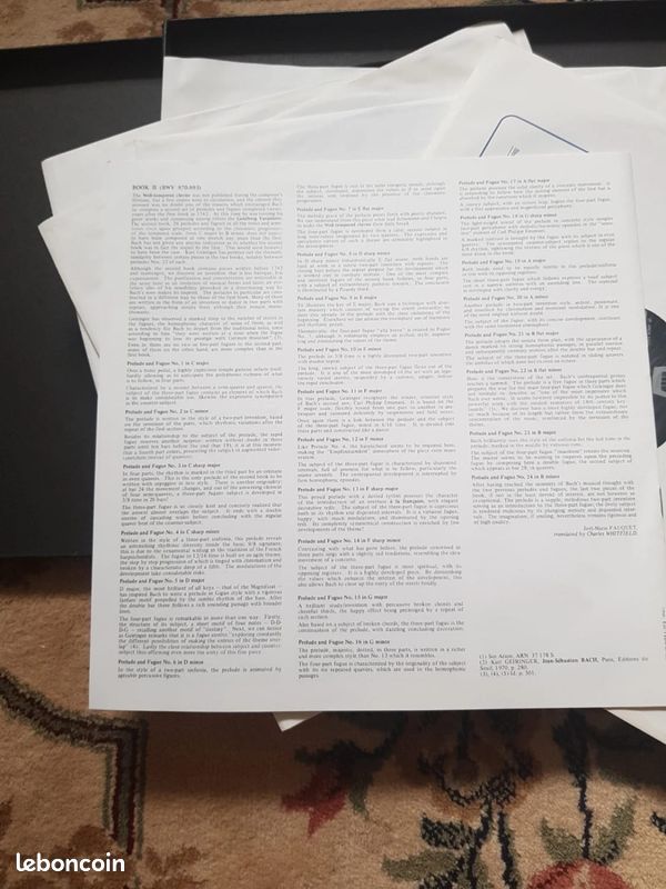 Coffret vinyle 33 tours, Bach, Le clavier bien tempéré intégrale, Louis Thiry (image 4)