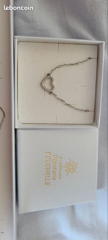 Parure Collier et Bracelet cœur (image 2)