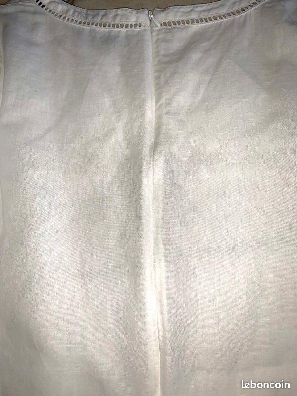 Robe blanche brodée marque Caroll Taille 42 (image 8)