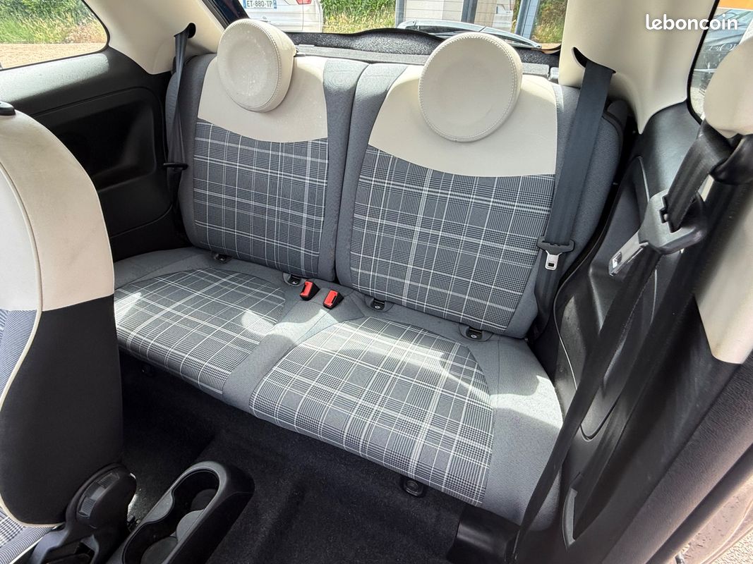 Fiat 500 1.2 70 lounge / distribution neuve / clim / toit panoramique / radars de recule / vitre electrique (image 6)