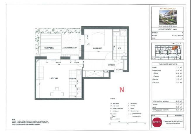 Appartement a louer eaubonne - 2 pièce(s) - 46 m2 - Surfyn