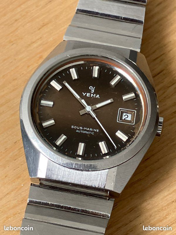 1 cadran de montre nor et blanc chronographe, damètre 2,9 cm