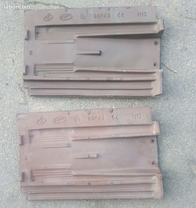 2 tuiles chatières koramic vernissées noires (image 2)