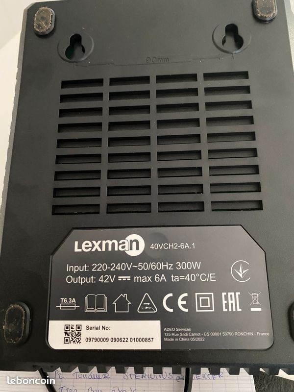 Chargeur rapide pr batterie LEXMAN (image 2)