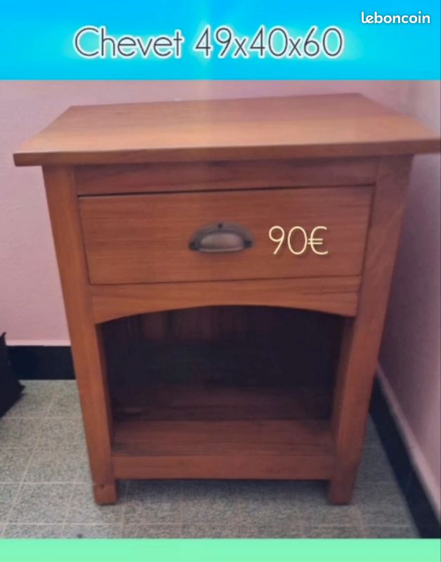 2 tables de chevet en Teck (image 1)