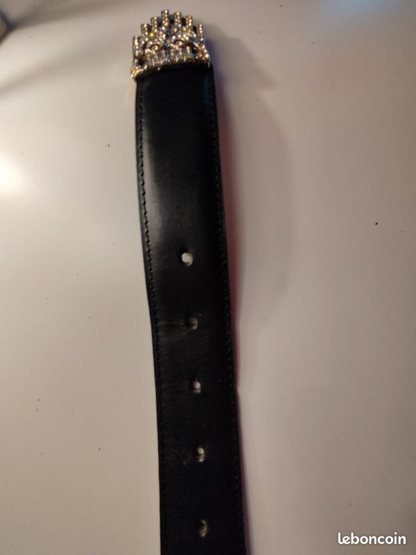 Ceinture Georges Rech strass 80 cm noire neuve (image 2)