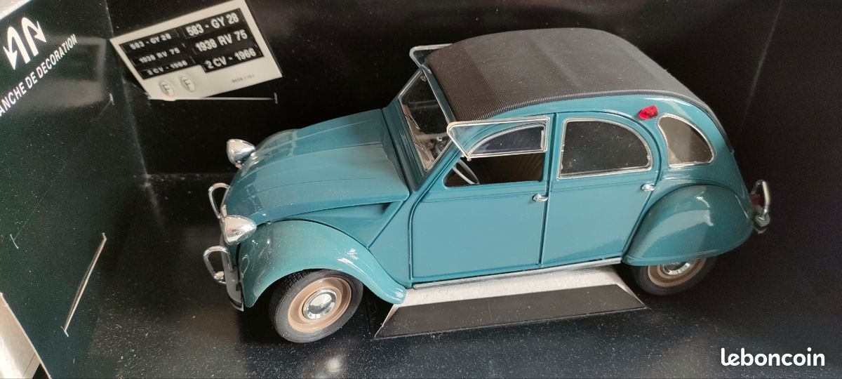 Citroën 2 CV Gauloises 1966 - Solido échelle 1/17 - Bleue, Publicitaire, Excellent état