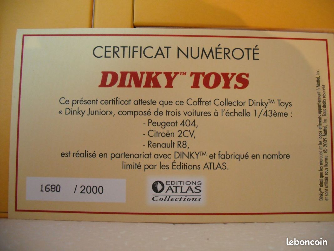Coffret Collector Dinky Toys 100 Ans Dinky Junior - Atlas - 1/43 - NEUF