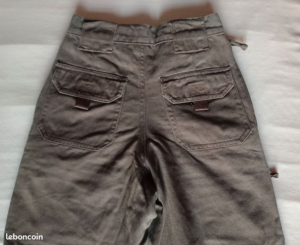Pantalon 6 ans en coton épais marron (image 5)