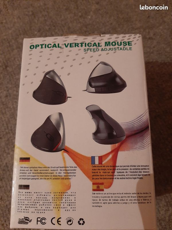 Souris ergonomique blanche (image 1)