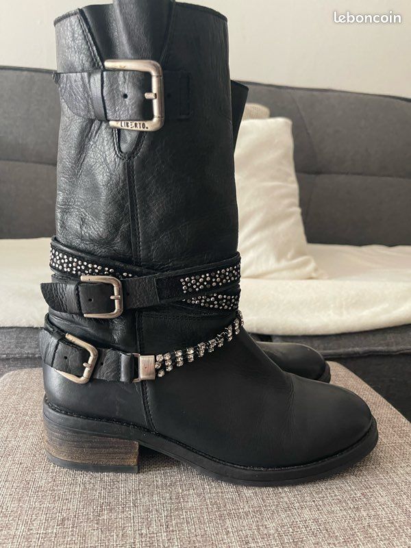 Bottes femme cuir véritable liberto 37 Chaussures