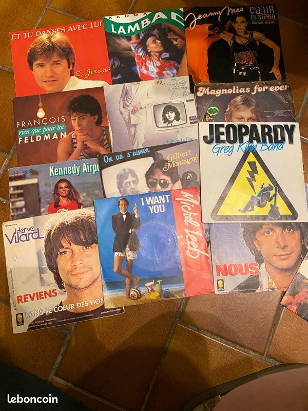 Lot de 83 disques 45 tours des années 80 (image 7)