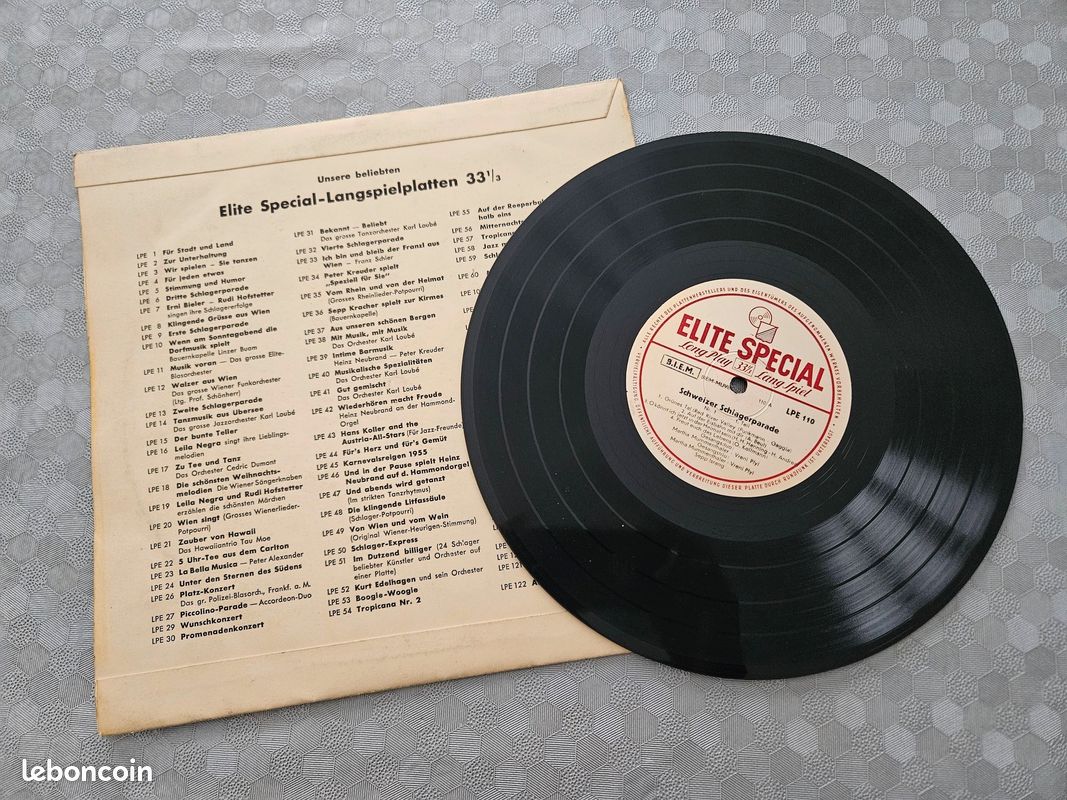 Disque vinyle 33T 25cm Schweizer Schlager-Parade n°1 1954 (image 2)