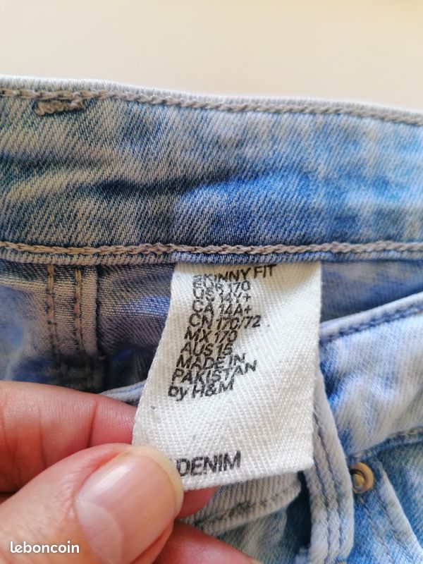 Jeans fille bleu 14 ans H&M Vêtements