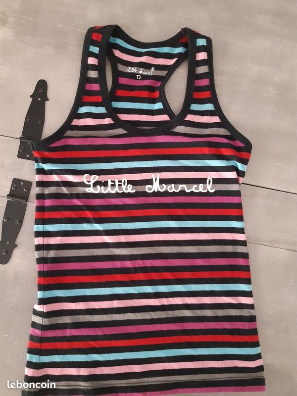 Lot vêtement été femme taille 2/3 et L Débardeur hauts manches courtes (image 13)