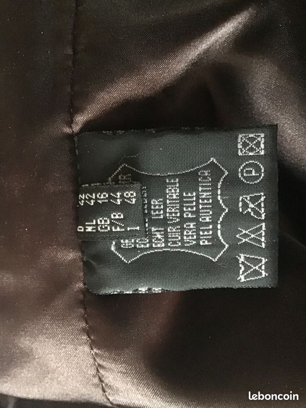 Blouson cuir véritable .Taille 44slim (image 4)