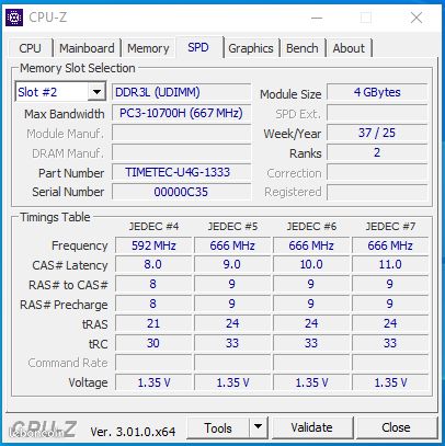 Timetec, 4 barrettes (UDIMM) RAM DDR3 - 16 Go (4x 4 Go), DDR3-1333, CL9-9-9-24, 1.35, Non-ECC (image 16)