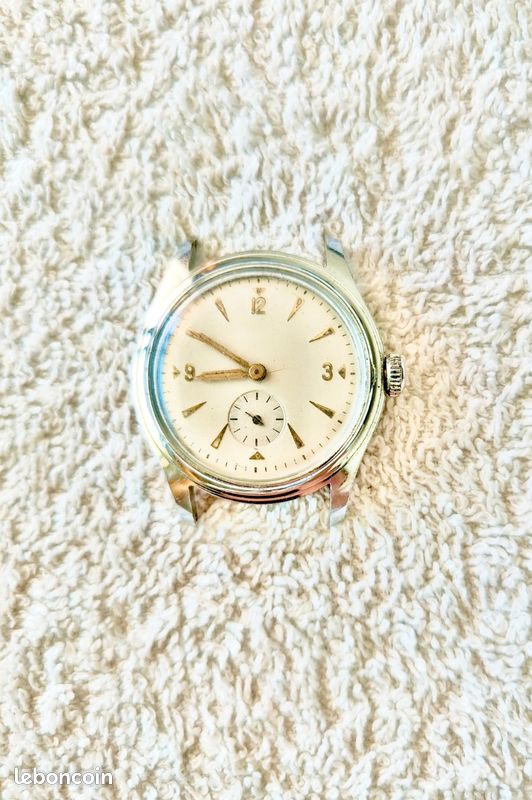 MONTRE MECANIQUE VINTAGE Lip -Cornes De Vaches-A Reparer Ou Pieces