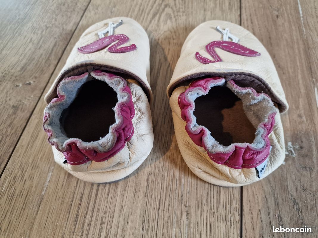 Chaussons cuir minimaliste fille Chaussures