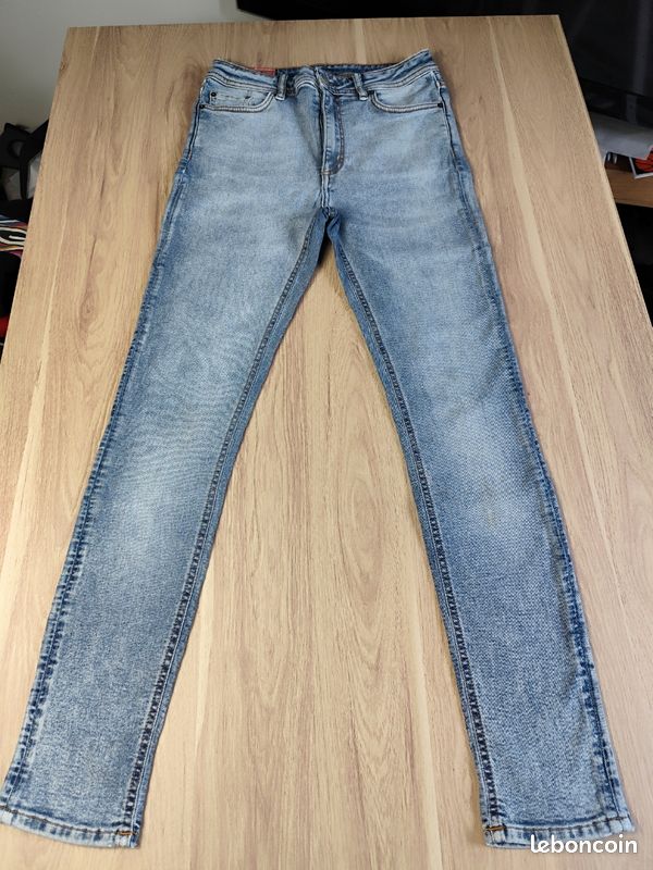 Jean Acne Studios Blå Konst – Modèle Climb Marble Wash – Taille W29/L32 T38 (image 2)